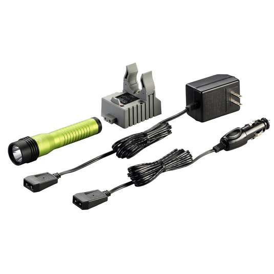 Streamlight Strion LED HL Rechargeable Flashlight 120V/100V AC/12V DC &hyphen; 1 Holder - Clam- Lime Green