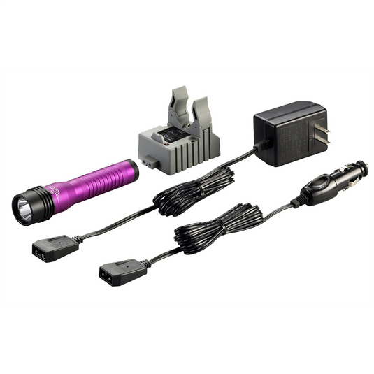 Streamlight Strion LED HL Rechargeable Flashlight 120V/100V AC/12V DC &hyphen; 1 Holder - Clam- Purple