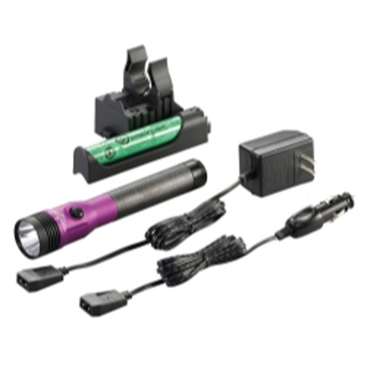 Streamlight Stinger DS LED HL High Lumen Rechargeable Flashlight with Dual Switches - Purple