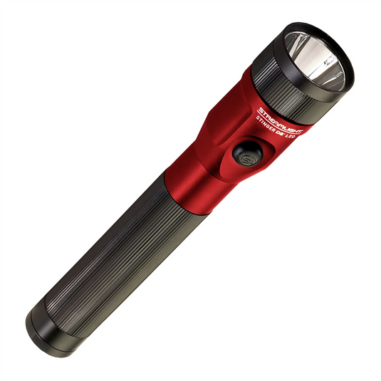 Streamlight Stinger DS LED Bright Rechargeable Flashlight with Dual Switches - Red