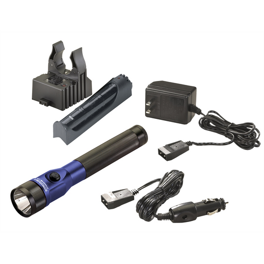 Streamlight Stinger DS LED Bright Rechargeable Flashlight with Dual Switches - Blue