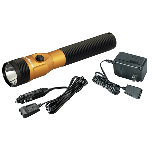 Streamlight Stinger DS LED Bright Rechargeable Flashlight with Dual Switches - Orange