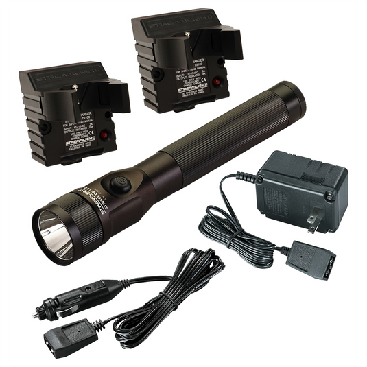 Streamlight 425 Lumen Stinger DS LED Flashlight - 120V/100V AC/12V DC - 2 Holders