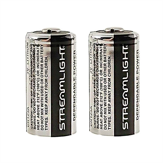 Streamlight CR123A Lithium Batteries; 2-Pack