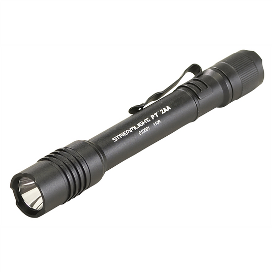 Streamlight 270 Lumen ProTac 2AA-X Flashlight - Includes (2) ""AA"" Alkaline batteries and holster - Clam - Black