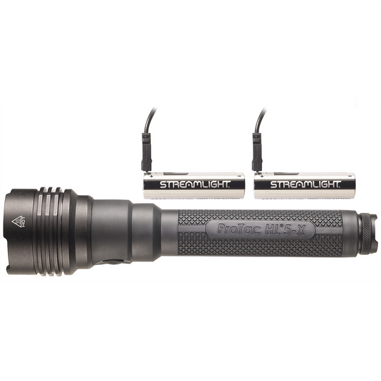 Streamlight 3500 Lumen ProTac HL 5-X USB Flashlight - Includes SL-B26 battery packs; Dual USB Cord and wrist lanyard - Box