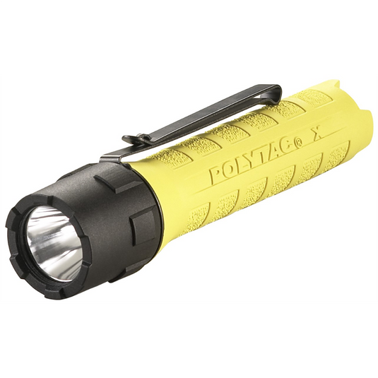 Streamlight 600 Lumen PolyTac X Flashlight - Includes (2) CR123A lithium batteries - Box - Yellow