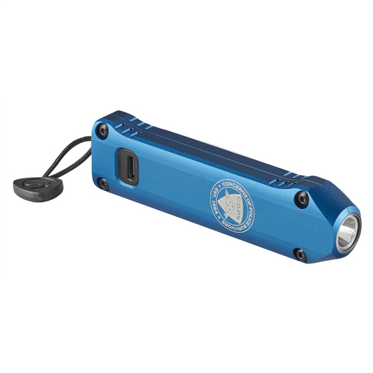 Streamlight 500 Lumen C.O.P.S. Wedge XT Flashlight - Includes USB-C cord; pocket lanyard - Blue