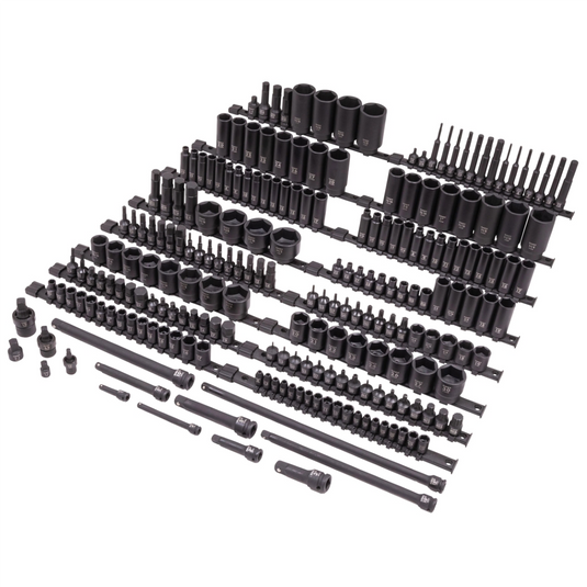 SUNEX 222 Piece Mixed Dr Master Impact Socket Set