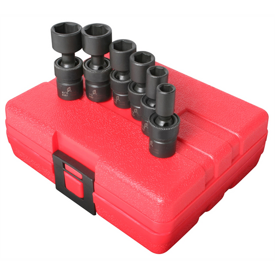 SUNEX SOCKET SET IMPACT 1/4IN. DRIVE 6 PC UNIV SAE.