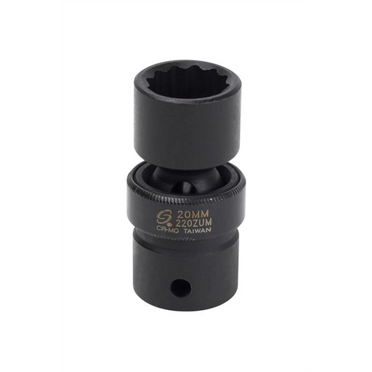 SUNEX SOC 20MM 1/2D IMP UNIV 12PT DP BLK