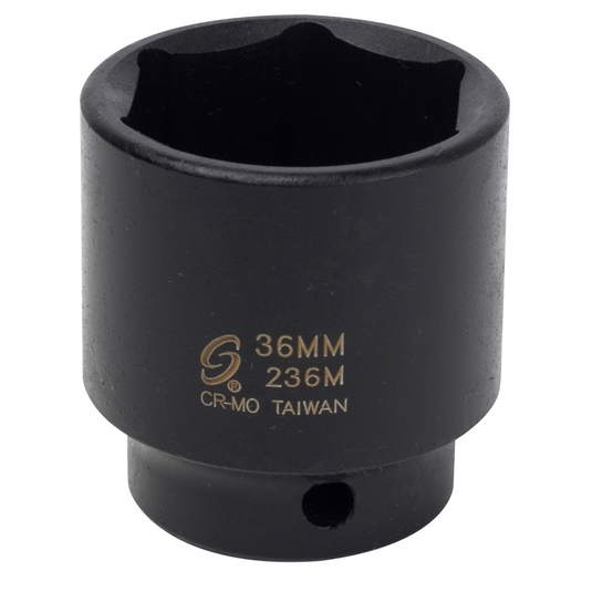 Sunex 1/2 in. Drive Impact Socket; 36 mm