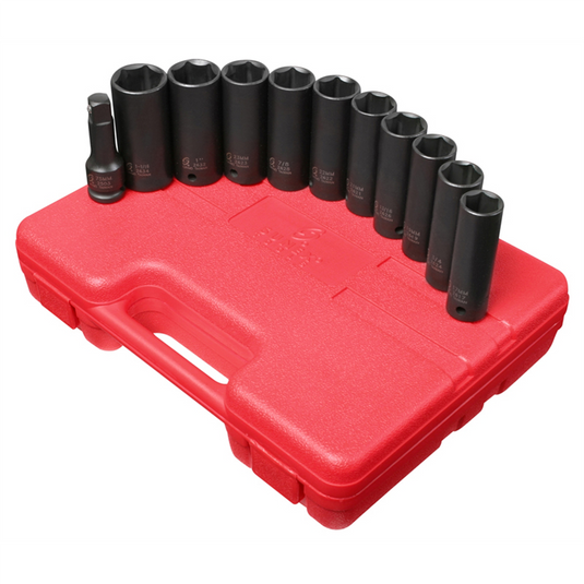 SUNEX 11 PC. EXTRA DEEP SAE/METRIC SKT SET