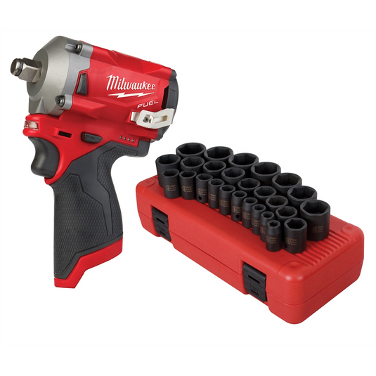 SUNEX 26PC 1/2 in w/ M12 FUEL 1/2"" Stubby Impact