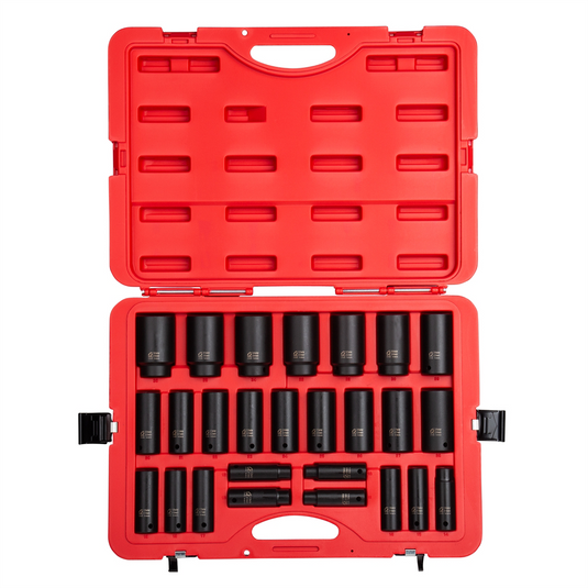 SUNEX 26-Piece 1/2 in. Drive Deep Metric Im