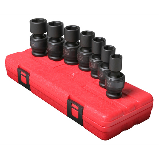 SUNEX SOCKET SET IMPACT 1/2IN. DRIVE 7 PC UNIV STD SAE