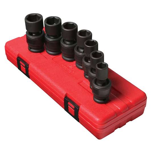 SUNEX SOCKET SET IMPACT 1/2IN. DRIVE 7 PC UNIV STD MET