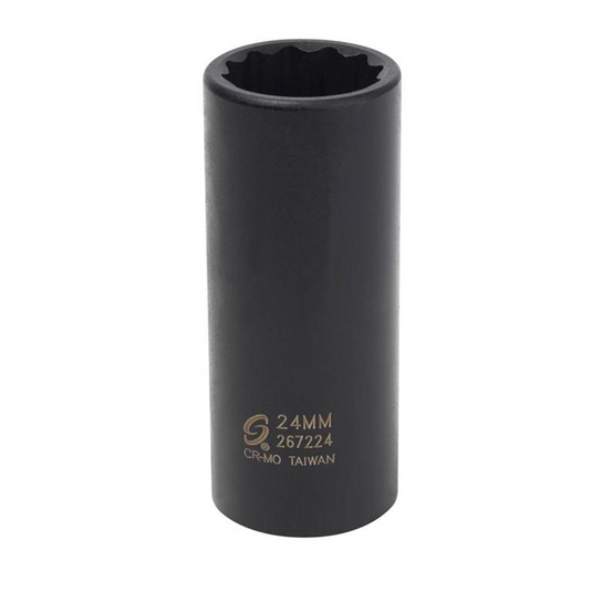 SUNEX 1/2 in. Drive 12-Point 24 mm Deep Imp
