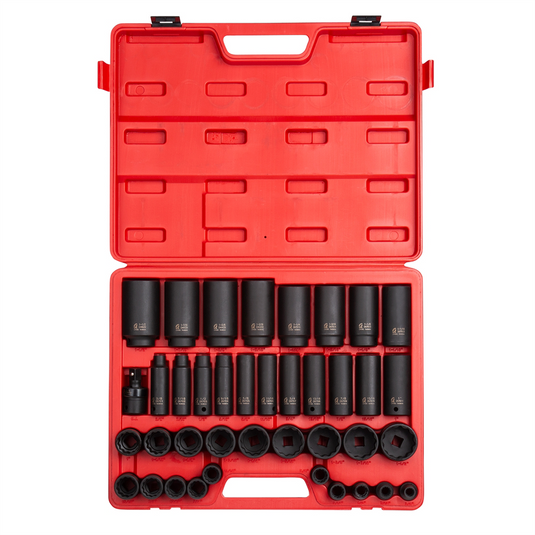 SUNEX 39PC 1/2""DR 12 POINT SAE MASTER IMPACT SOCKET SET