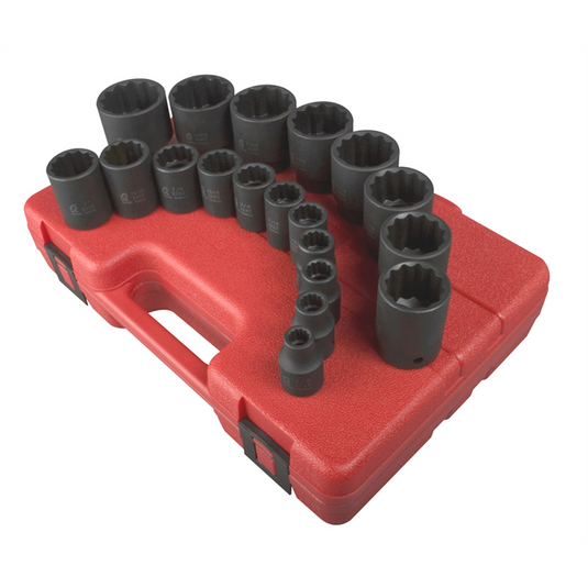 SUNEX 19-Piece 1/2 in. Drive 12-Point Fract