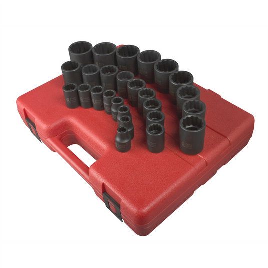 SUNEX 26-Piece 1/2 in. Drive 12-Point Metri