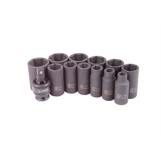 SUNEX 3/8"" Dr.  7/16"" Semi-Deep Impact Socket