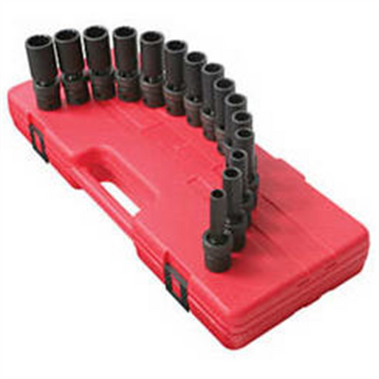 SUNEX 3/8"" DR 17MM SEMI-DEEP IMP SKT