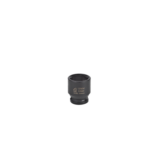 SUNEX SOC 19MM 3/8D IMP MAG 6PT BLK