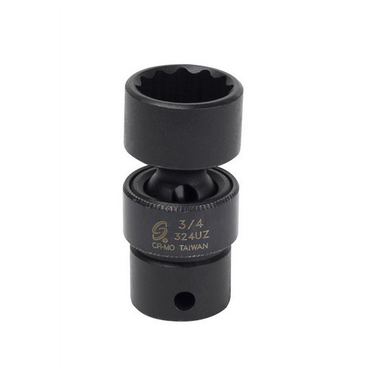 SUNEX 3/8"" Dr. 3/4"" 12 Point Universal Impact Socket
