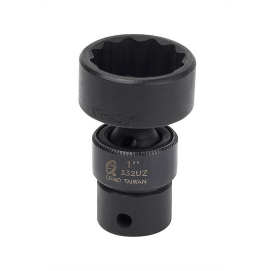 SUNEX 3/8"" Dr. 1"" 12 Point Universal Impact Socket