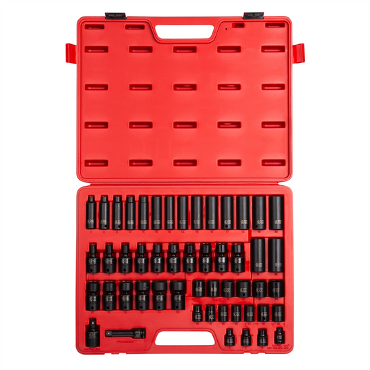 SUNEX 3/8"" Drive 51 Piece Metric Impact Socket Set