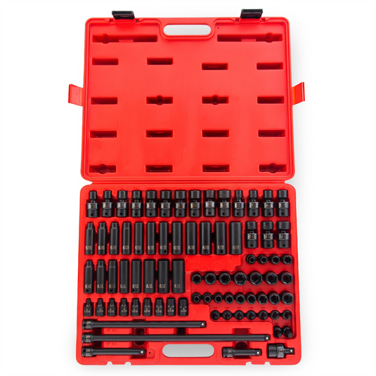SUNEX 3/8"" Drive 80 Piece Master Impact Socket Set