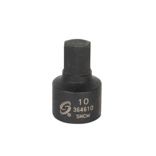 SUNEX 3/8"" Dr. 10mm Stubby Hex Impact Driver