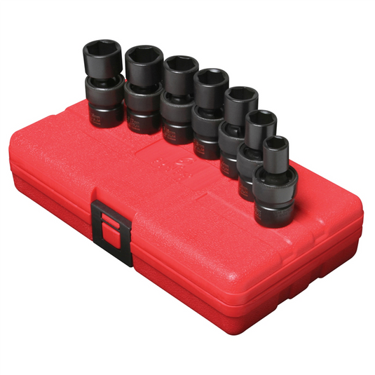 SUNEX SOCKET SET IMPACT 3/8IN. DRIVE 7PC STD MET UNIV