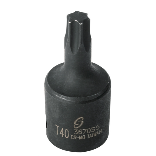 SUNEX SOC T40 3/8D IMP STAR MALE BLK