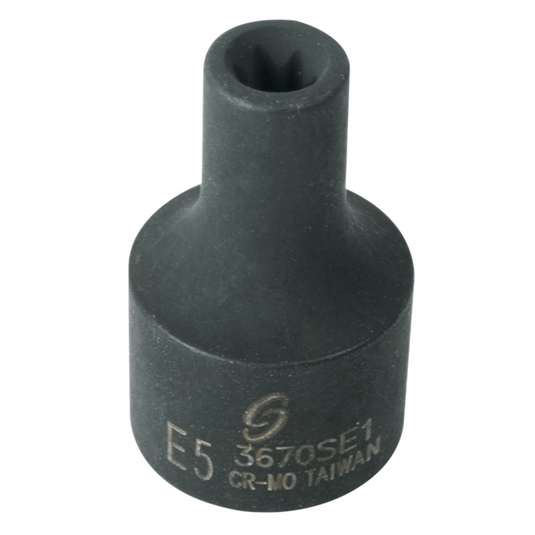 Sunex 3/8"" Dr. External Star Impact Socket E5
