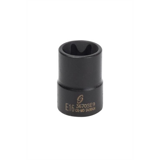 Sunex 3/8"" Dr. External Star Impact Socket E16