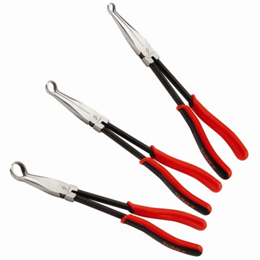 SUNEX 3 Piece 11"" Long Reach Hose Gripper Pliers Set