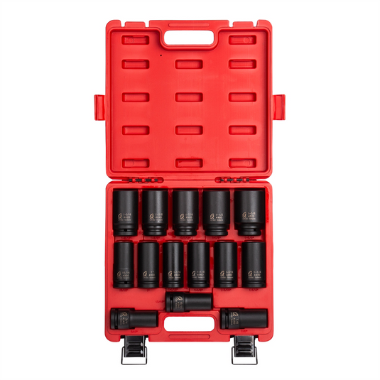 SUNEX 14 Pc. 3/4"" Drive Deep SAE Impact Socket Set