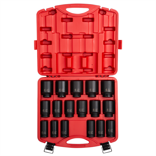 SUNEX 3/4"" Drive 17 Piece SAE Deep Impact Socket Set
