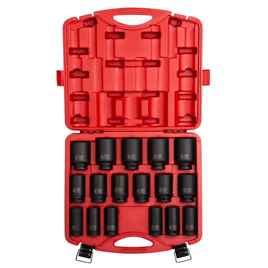 SUNEX 17 PC 3/4"" DR METRIC DEEP IMPACT SOCKET SET