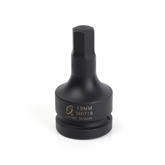 Sunex 1 in. Drive 19 mm Hex Drive Impact So