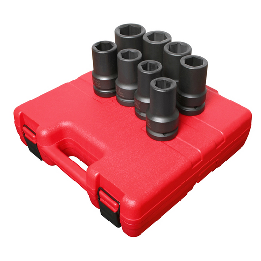 SUNEX SOCKET SET IMPACT 1"" DR 8PC DEEP SAE
