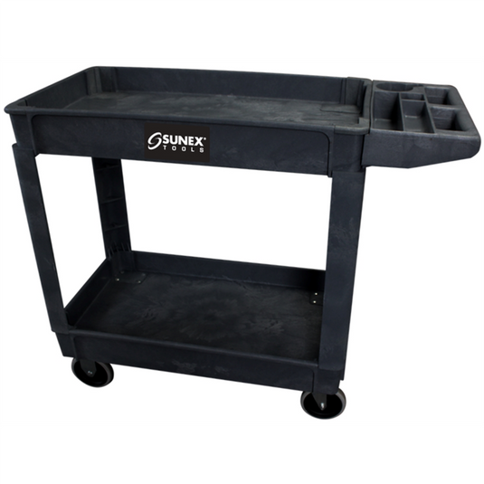 SUNEX Compact Heavy Duty Utility Cart; Blac