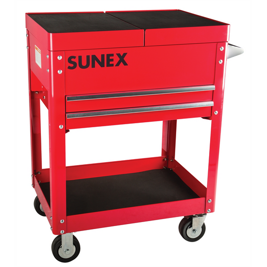 SUNEX Compact Slide Top Utility Cart; Red