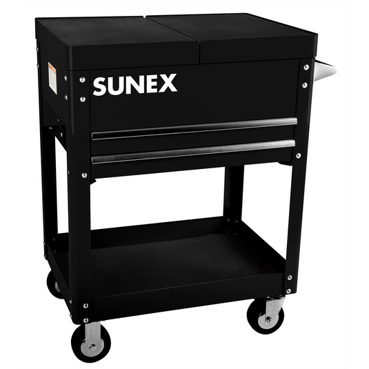 SUNEX Compact Slide Top Utility Cart; Black