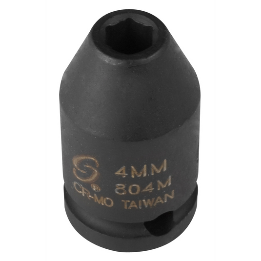 Sunex SOCKET IMPACT 4MM 1/4IN. DRIVE STD 6 POINT