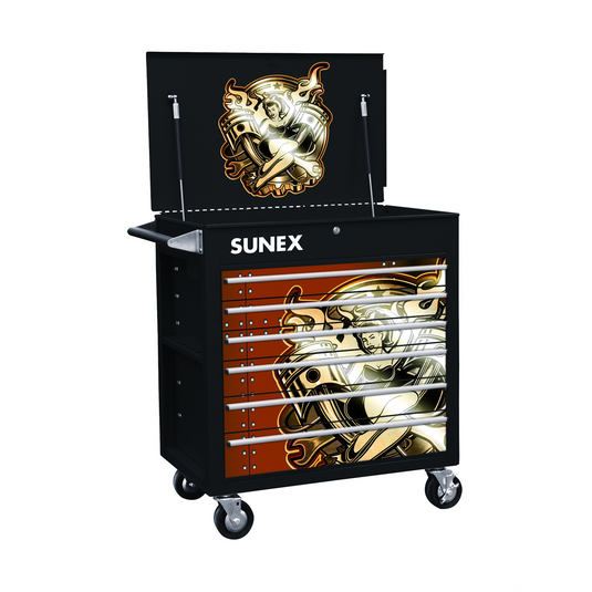SUNEX Premium Full Drawer Service Cart - Pin Girl Sandra