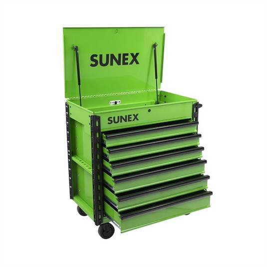 Sunex Premium Full-Drawer Service Cart; Lim