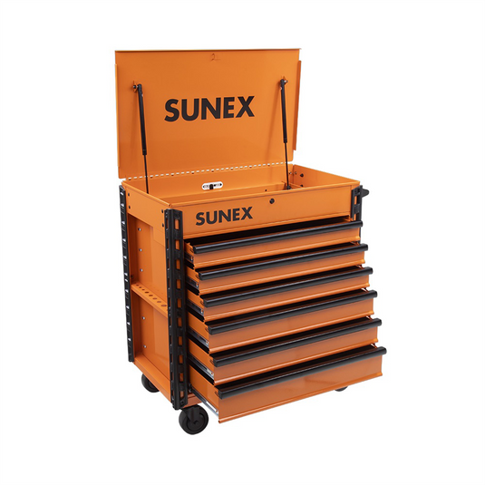 Sunex Premium Full-Drawer Service Cart; Ora